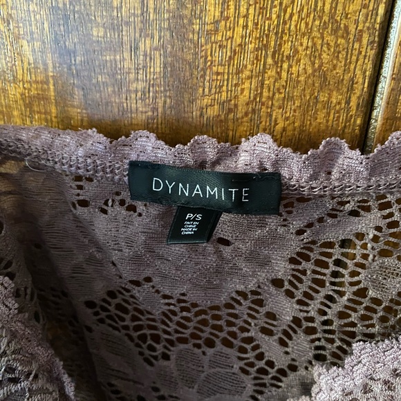 Dynamite Size Small Eyelet Crochet Lace Tank Top - Picture 3 of 4